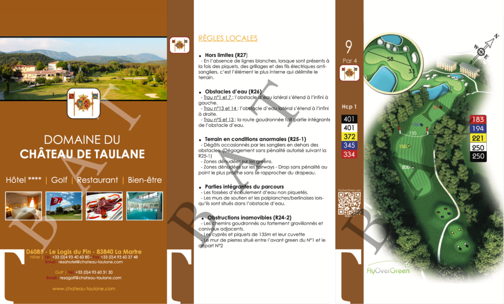 golf course yardage book